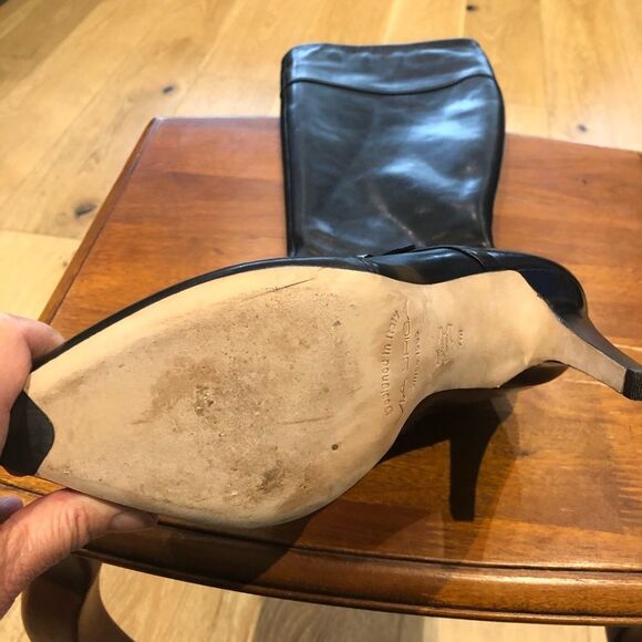 VIA SPIGA/Black/Leather/High Heeled/Boots - Picture 4 of 9